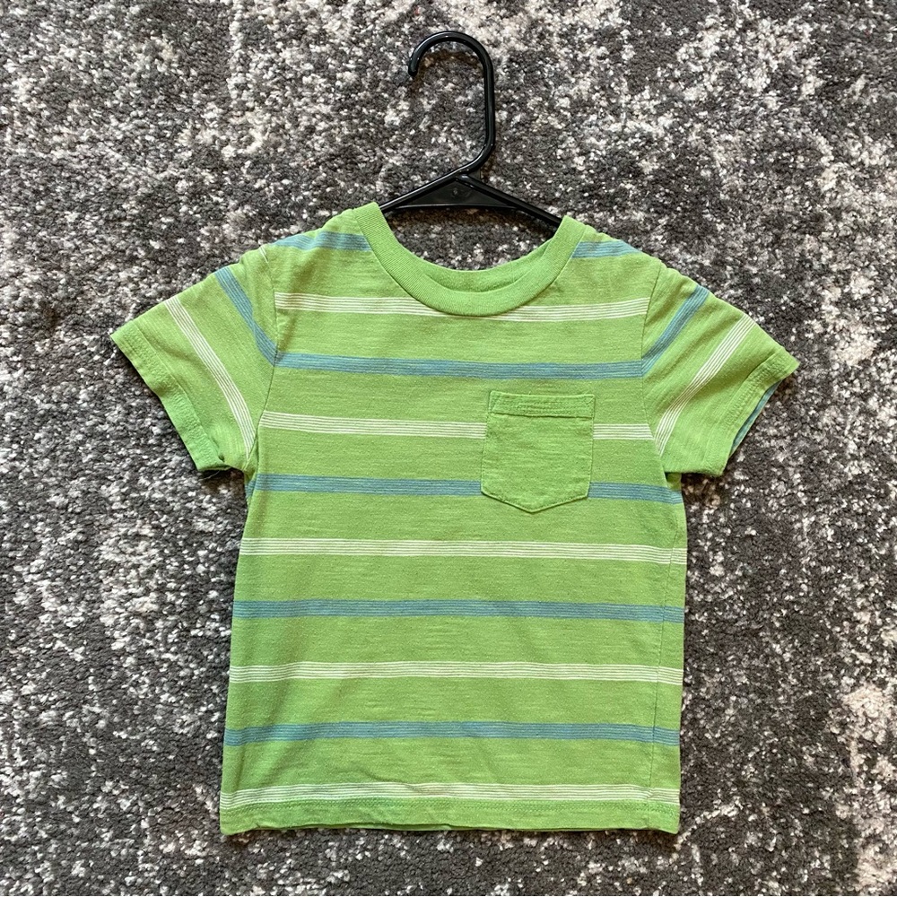 Cherokee Boys 4T Striped Green T Shirt